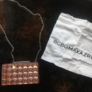 BCBGMAXAZRIA Rose Gold Clutch